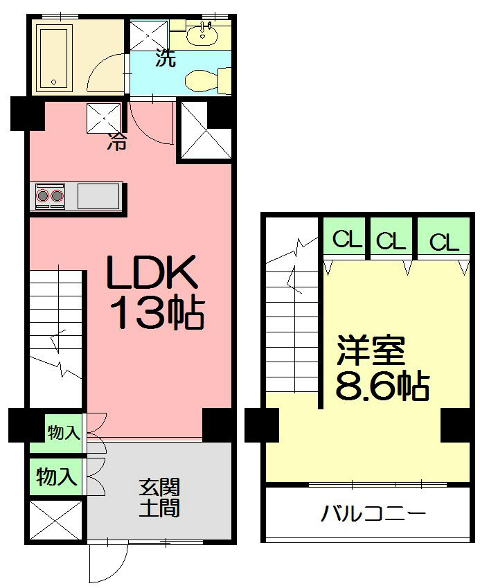 御用場マンション 101号室 間取り