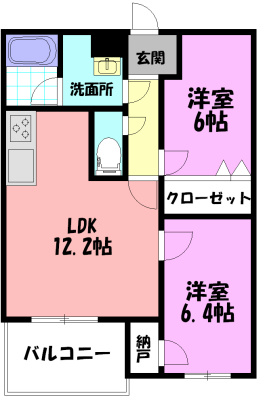 ラルジュテール 203号室 間取り