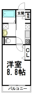 レールサイド鵠沼 105号室 間取り