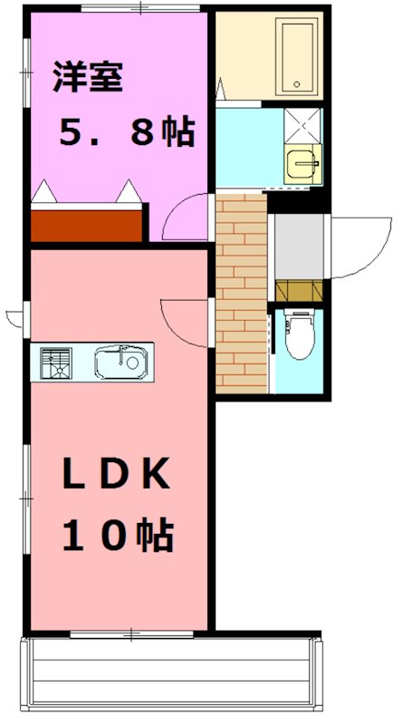ドエル　アサヒ 301号室 間取り