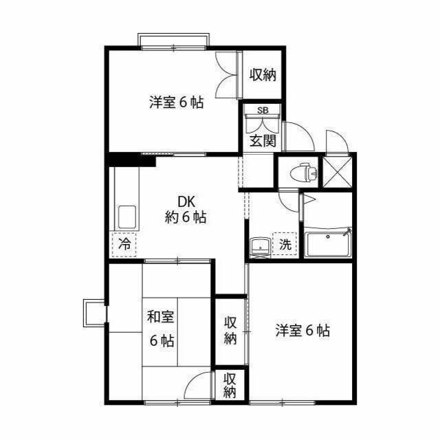 パークサイド清水 105号室 間取り