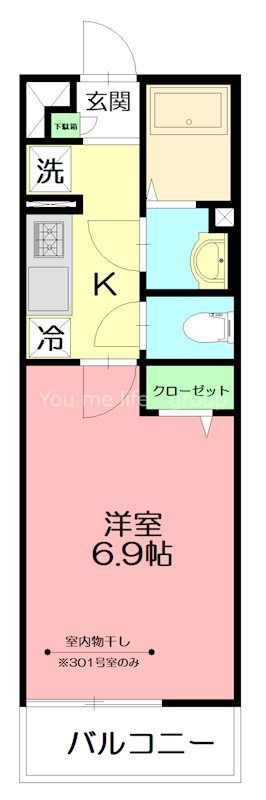 リブリ・片瀬 湘南 301号室 間取り