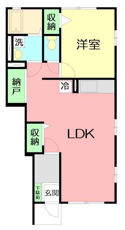 テラス桜  101号室 間取り