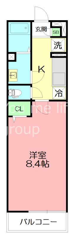 リブリ・片瀬海岸 203号室 間取り