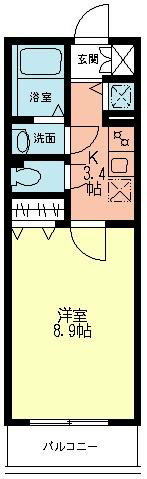 シエルグランＴＯＫＡＩ 307号室 間取り