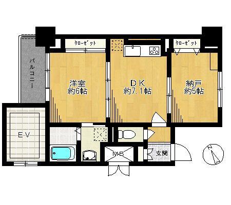 サザンクロス鵠沼 503号室 間取り