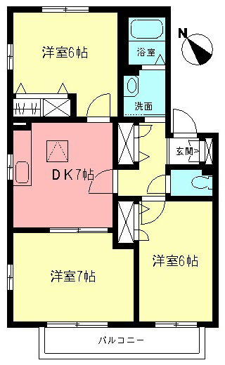 シエルⅡ 201号室 間取り