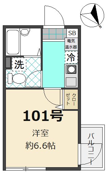 コンフォート由比ヶ浜 101号室 間取り