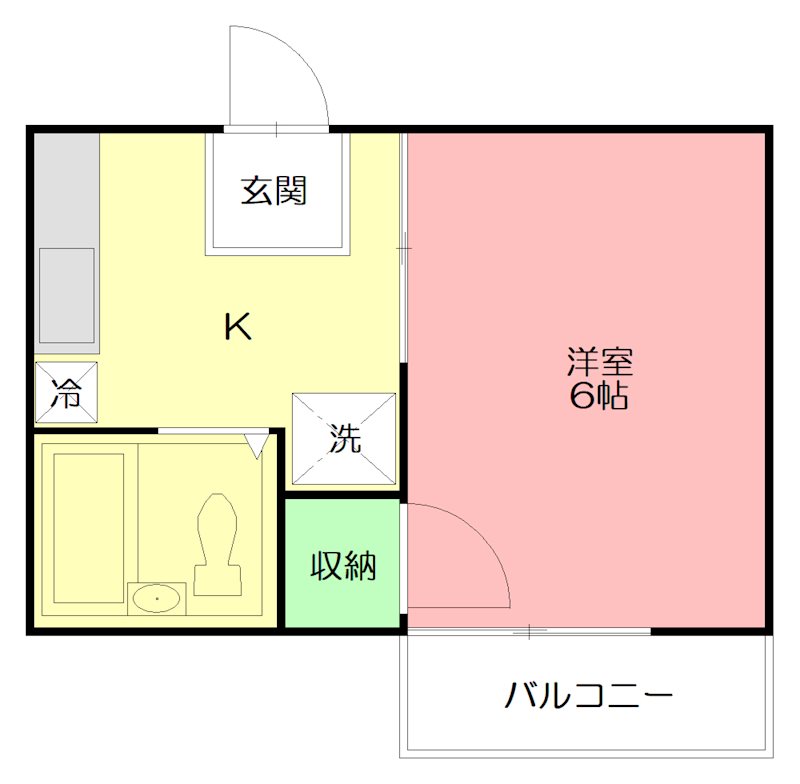 エルハイム 202号室 間取り