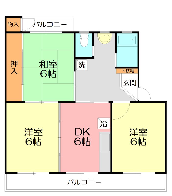 ハイツ広田 202号室 間取り