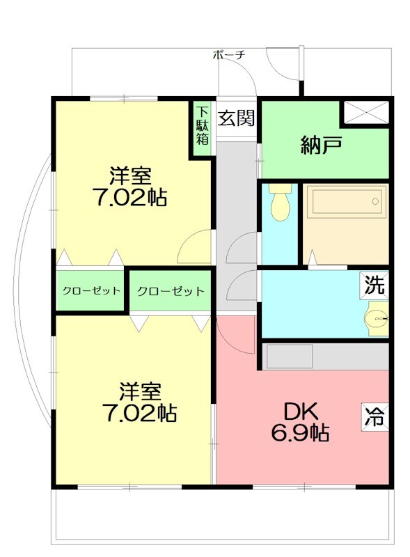 ペイサージュ 408号室 間取り