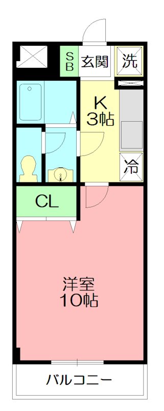 さがみ野セントラルビルⅡ 305号室 間取り