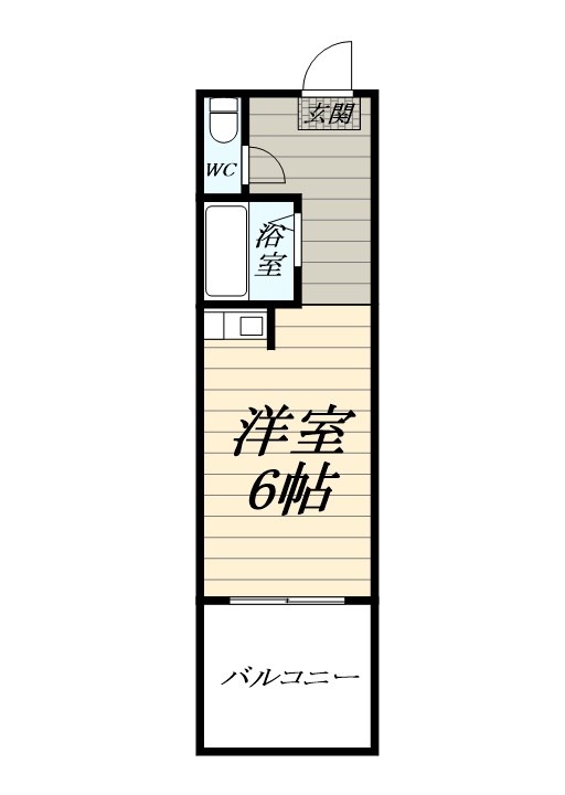 鵠沼ハイツ  2-C号室 間取り