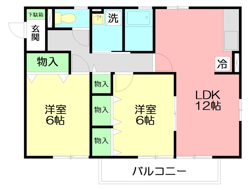 コゥジィーコート1 201号室 間取り