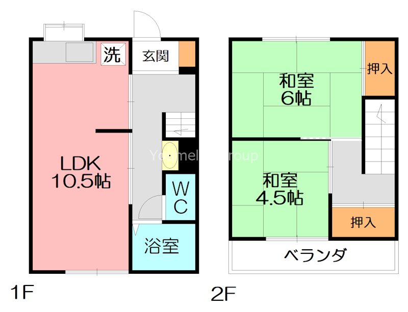 よねしんアパート 3号棟号室 間取り