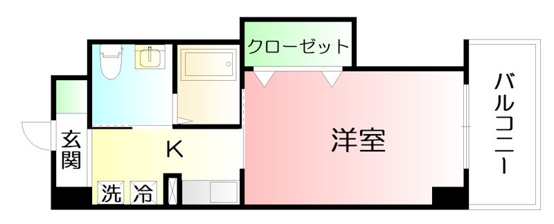 ルナスクエア 302号室 間取り