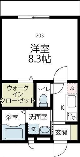 シャルムドミール 203号室 間取り