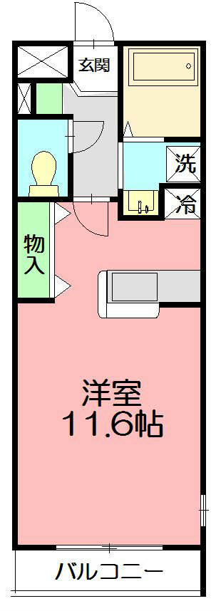 レディオコート桜小路 302号室 間取り
