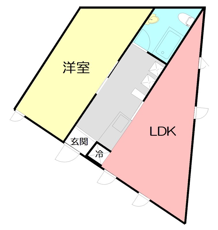 WEEKEND HOUSE ALLEY 105号室 間取り