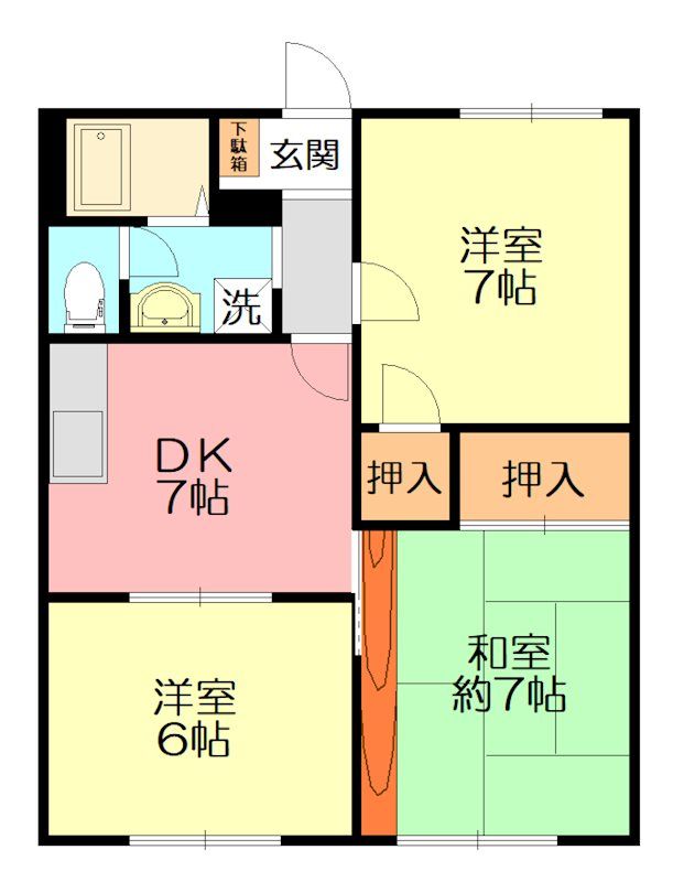 梅林館 205号室 間取り