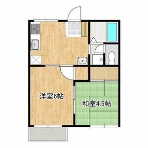 コーポプレジール 202号室 間取り