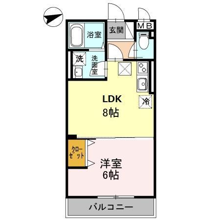 カリーサビラー 206号室 間取り