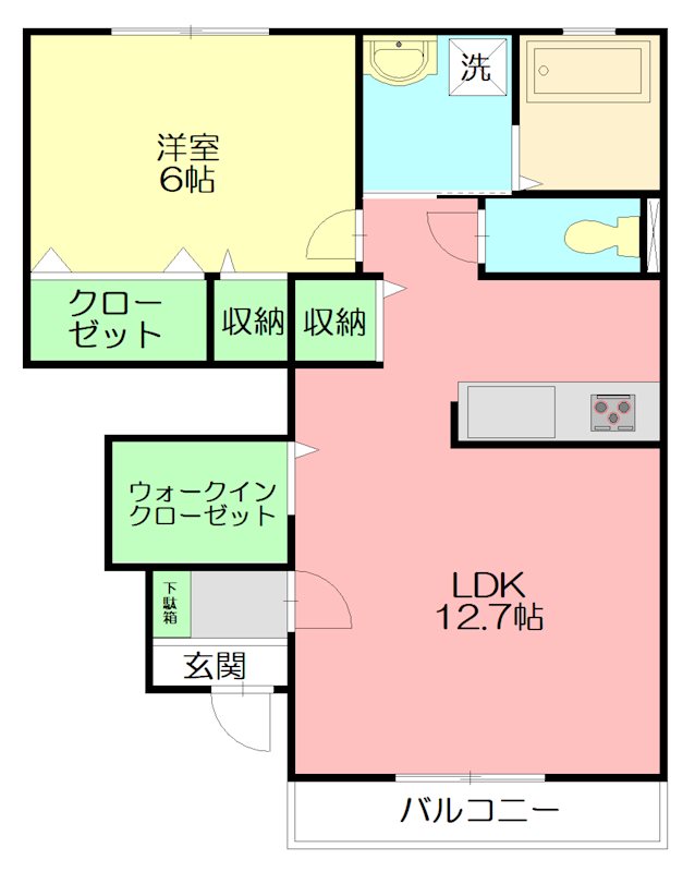 ファンテーヌA棟 101号室 間取り