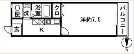 アクアベル 101号室 間取り