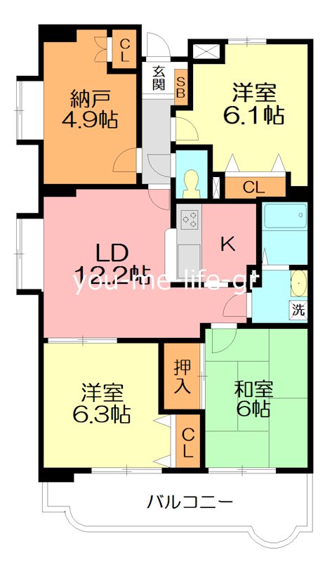 サンジュネス湘南 105号室 間取り