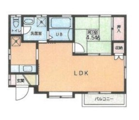 北の原ハイツ 202号室 間取り