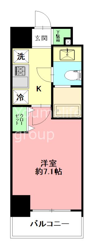 レジディア本厚木 1002号室 間取り