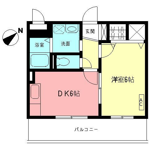 ジャルダン 202号室 間取り