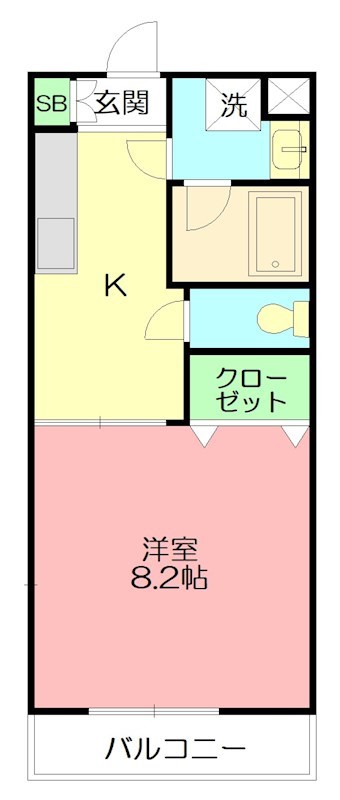 ジョワ ヴェルジェ  102号室 間取り