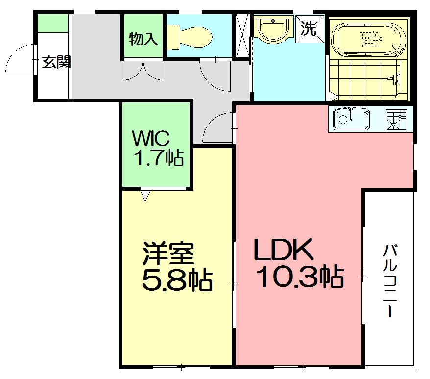 サンライズ湘南 303号室 間取り