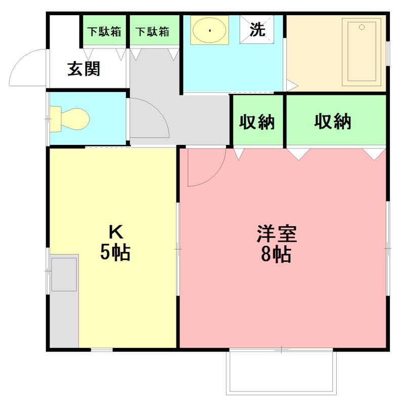 ハイツルーエⅡ 202号室 間取り