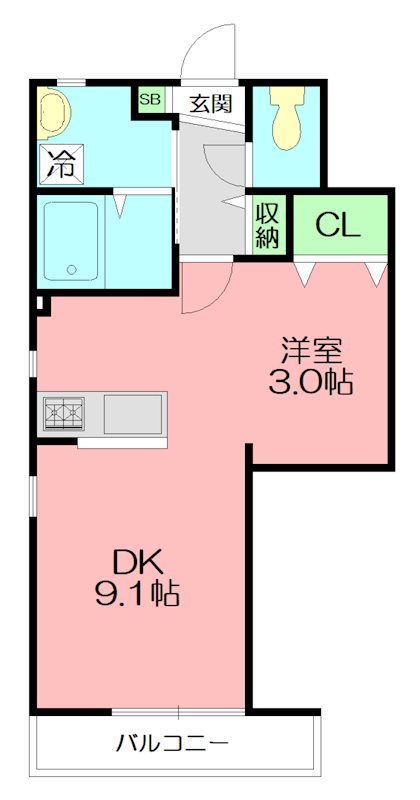 東海メゾン 301号室 間取り
