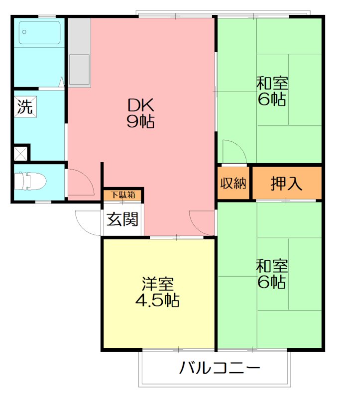 マリンハイツ 202号室 間取り