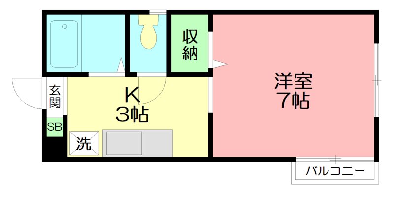 リバーサイドコートB 201号室 間取り