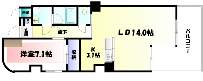 シアンサージュ湘南 504号室 間取り