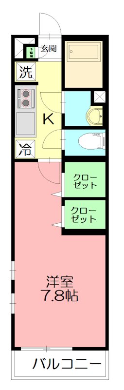 リブリ・ハナミズキ湘南台  106号室 間取り