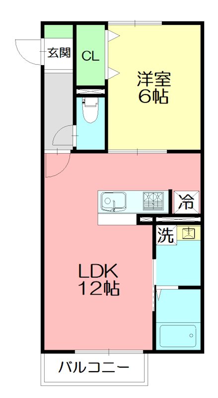 laid-back 101号室 間取り