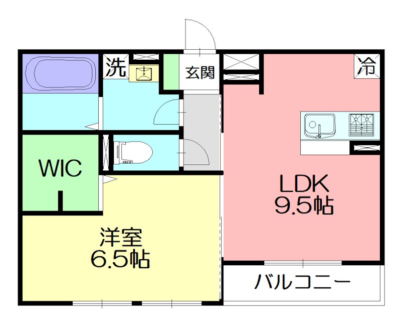 グランウェル 202号室 間取り