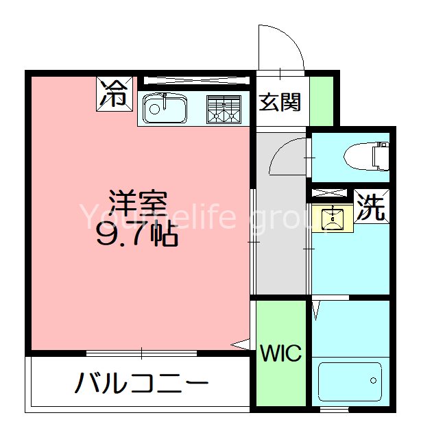 グランウェル 303号室 間取り