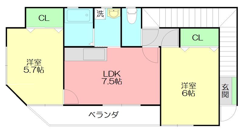 ローズヒル 301号室 間取り