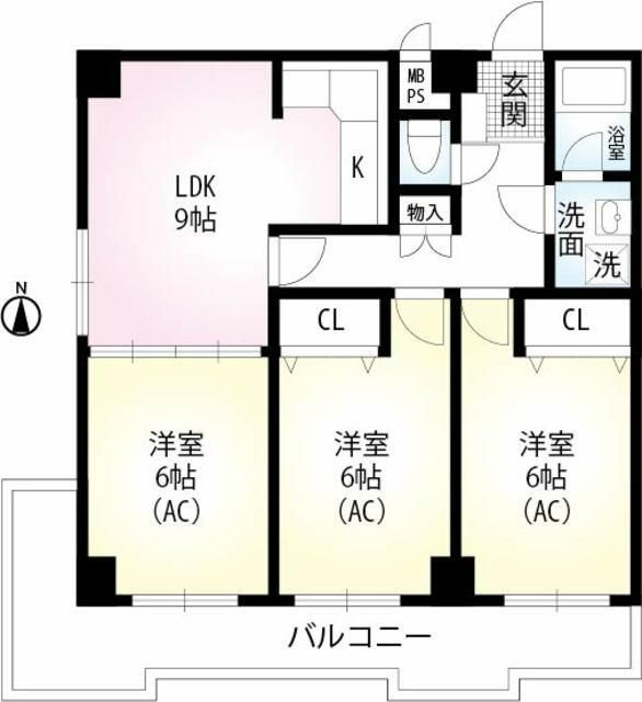やませビル鵠沼 801号室 間取り