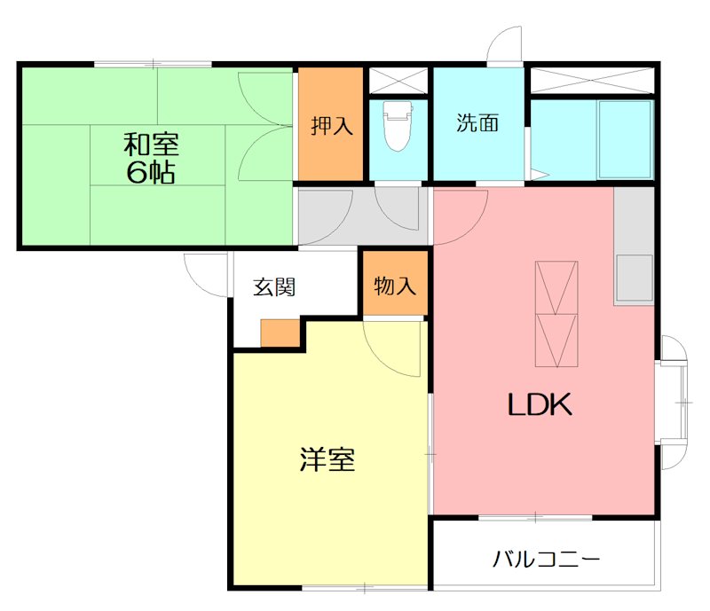 ハイツ彩風C 101号室 間取り