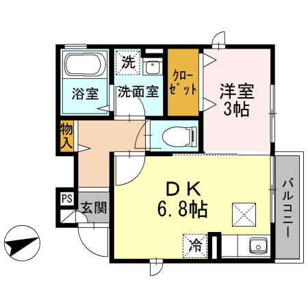リラ大船 102号室 間取り