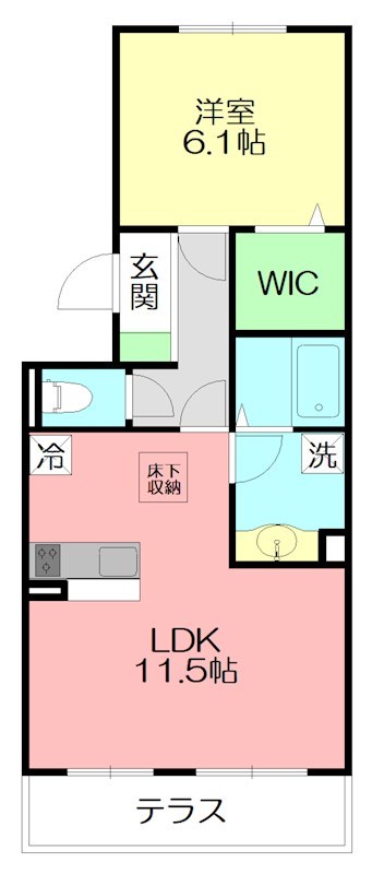 グランドパレス 103号室 間取り