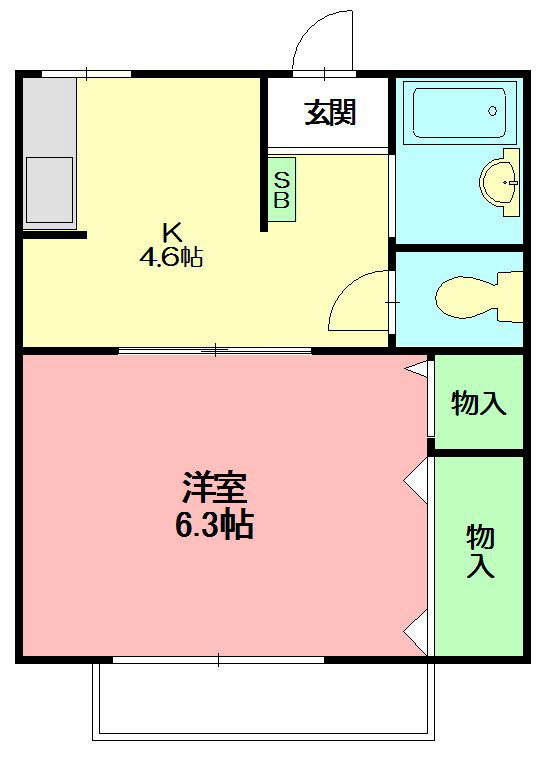 イーストピーク桜が岡 103号室 間取り