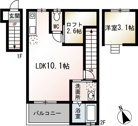 Carpe Diem湘南（カルペディエムショウナン） 201号室 間取り